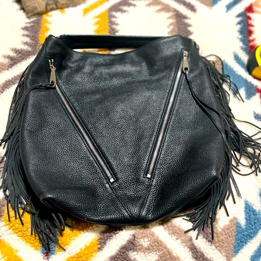 Rebecca Minkoff leather fringe hobo